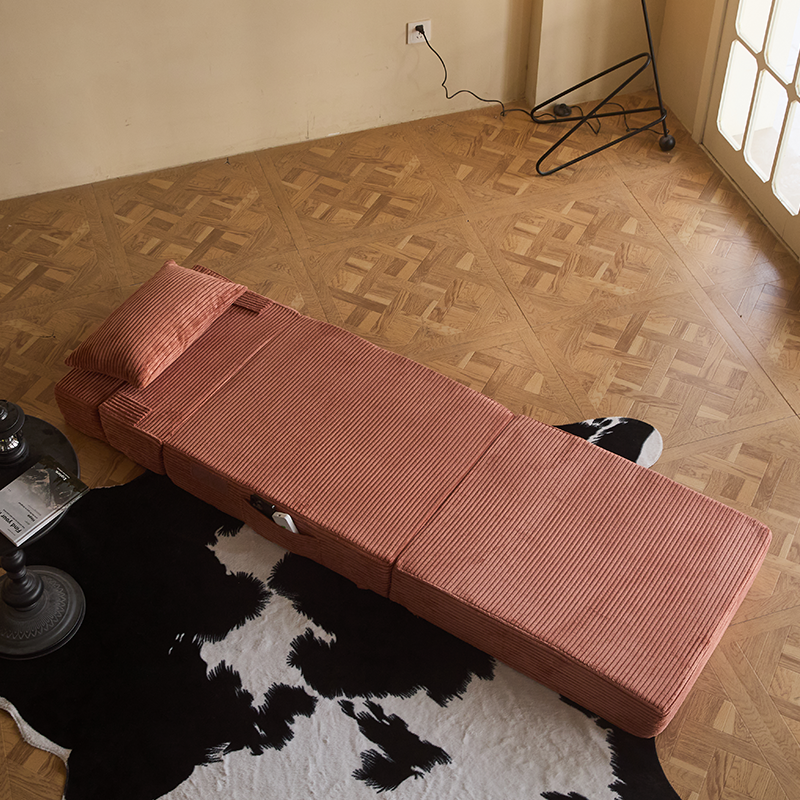 Sofá de espuma plegable individual convertible 2 en 1