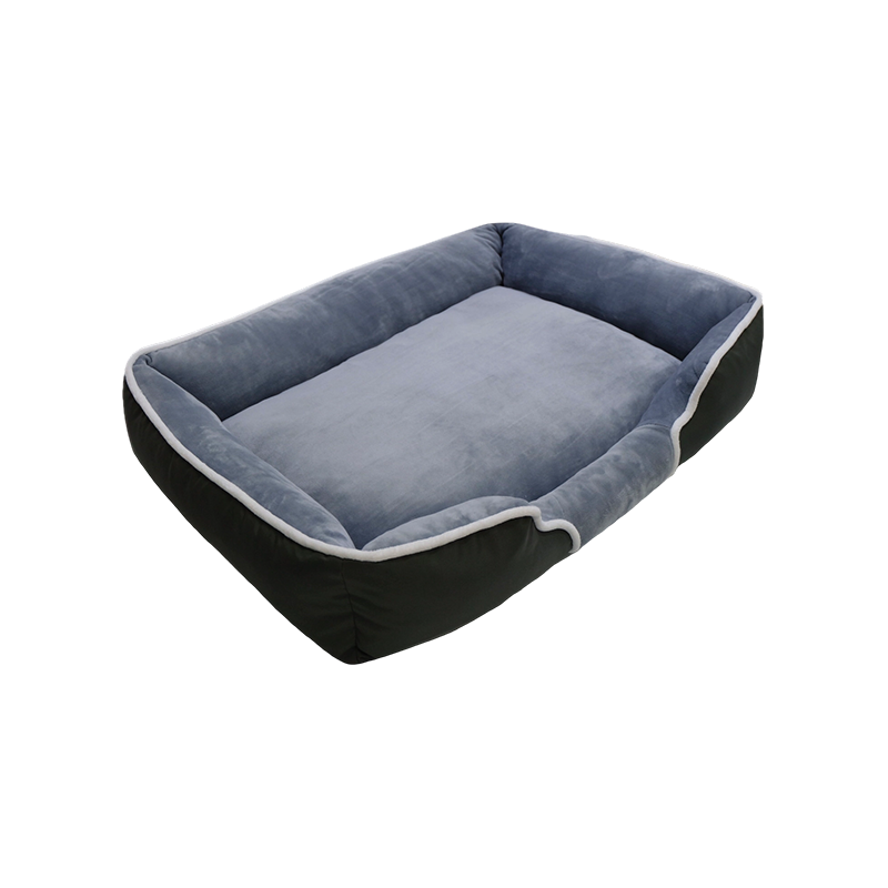 Colchón ortopédico rectangular de espuma viscoelástica para mascotas con soporte